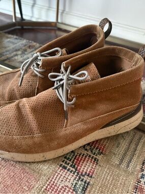 Wesc Men's Brown Suede Chukka Boots with Light Gray Laces
